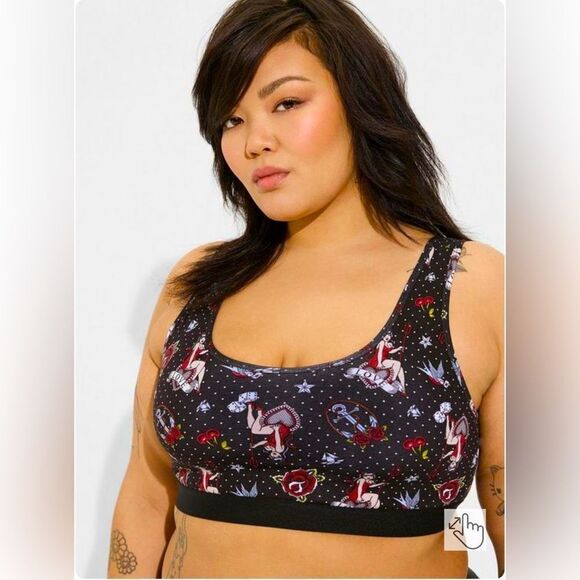 Torrid Unlined Cotton Scoop Bralette - Picture 1 of 8